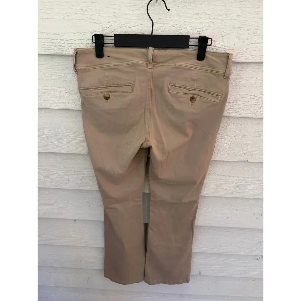 American Eagle Kick Boot Super Stretch Khaki Pants Size 8 Regular - Picture 8 of 8